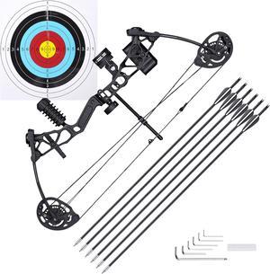 Yescom Youth Compound Bow Kit 16 to 28 Lbs Draw Weight Archery Outdoor Hunting For Teenagers Young Archers or Beginners