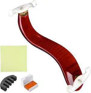 Wooden Violin Shoulder Rest for 3/4 4/4 Violin with Practice Mute Adjustable Feet