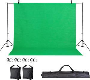7x10Ft Backdrop Support Stand Kit Non-woven Backdrop Green Photography Video