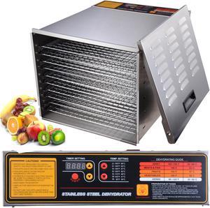 Elite Gourmet EFD3321 Food Dehydrator, Stainless Steel Trays Adjustable  Temperature Controls, Jerky, Herbs, Fruit, Veggies, Dried Snacks, Stainless