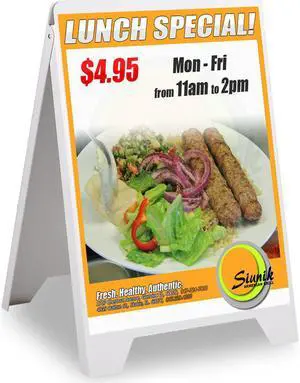 Double Sided Signboard Folding Display Sandwich Board Sidewalk Sign Pavement