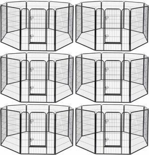 48 Pieces 31"x39" Pet Playpen Extra Large Dog Exercise Fence Panel Crate Yard