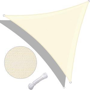 Yescom 16 Ft 97% UV Block Triangle Sun Shade Sail Canopy Outdoor Patio Garden Lawn