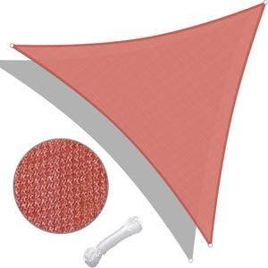 A+ Yescom 20 Ft 95% UV Block Triangle Sun Shade Sail Canopy Outdoor Patio Pool Cover Net