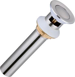Aquaterior 1 3/8" Pop up Drain Faucet Vessel Vanity Sink Drain Stopper Brass Brushed Nickel Finish Overflow