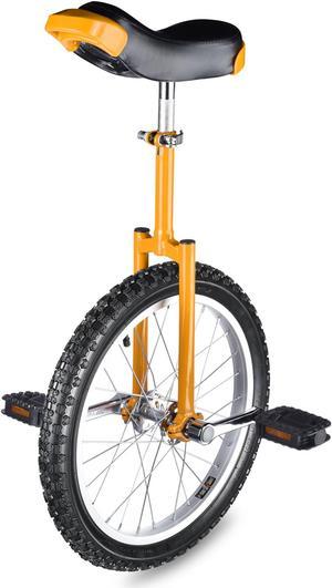 Yescom 18 In Wheel Outdoor Unicycle Skidproof Tire Fitness Bicycle Balance Training for Adults Teenagers Kids Yellow