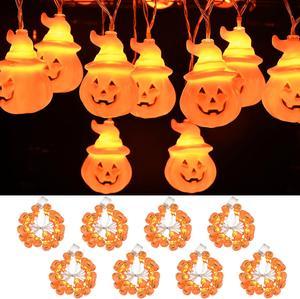 Halloween 160x LED Pumpkin String Lights Lantern Lamp Indoor Outdoor Party Décor 2024