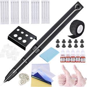 Tattoo Kit Poke a Stick Hand Tool Set 20 Needles Practice Ink Bandage for Tattoo Beginner
