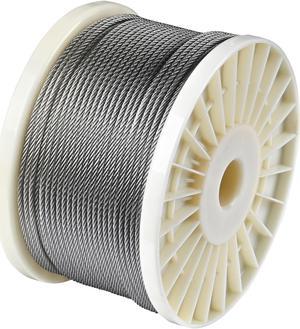 Yescom 1/8" T316 Stainless Steel Cable Wire Rope 7x7 Aircraft Strand Railing Decking Coil & Reel 400 Ft