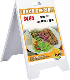 Double Sided Signboard Folding Display Sandwich Board Sidewalk Sign Pavement