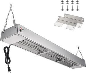 WeChef 36" 1000W Electric Strip Heater Commercial Food Warmer Portable Stainless Steel Heating Lamp for Fry Dishes