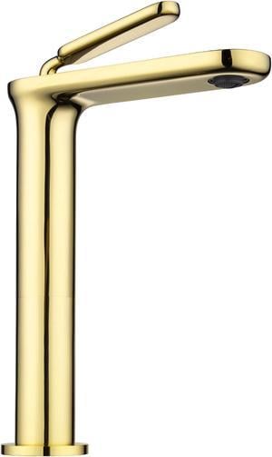 Aquaterior Single Handle Bathroom Vessel Sink Faucet Rv Lavatory Vanity Sink Mixer Tap Gold (CUPC NSF CEC)