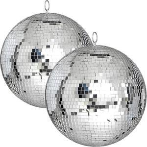 Yescom 12 Disco Mirror Glass Ball DJ Dance Club Stage Lighting Home Party Holiday Decoration 2 Pack