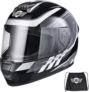 AHR RUN-F3 Full Face Motorcycle Helmet DOT Approved Street Bike Motocross XXL