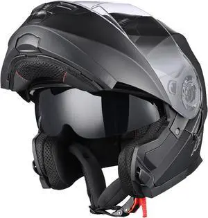 AHR RUN-M3 Modular Flip Up Helmet Full Face Dual Visor DOT Motorcycle Bike M