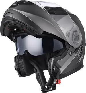 AHR RUN-M3 Modular Flip Up Helmet Full Face Dual Visor DOT Motorcycle Bike S