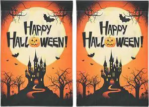 12"x18" Halloween Garden Flag Castle Bat Pumpkin Jack O Lantern Party 2 Pcs 2026 12"x18" Halloween Garden Flag Castle Bat Pumpkin Jack O Lantern Party 2 Pcs 2026
