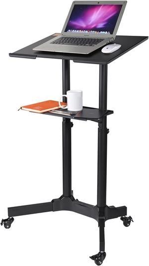 Yescom Rolling Podium Mobile Standing Laptop Desk Portable Presentation Lectern Office