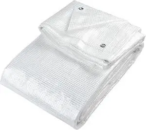 Yescom 16x20 Ft Clear Tarp Duty 14 Mil Tarpaulin Cover Waterproof with Grommets