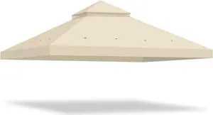 Yescom 10x10 Ft 2-Tier Canopy Top Replacement for Petpvilit Gazebo Outdoor Patio Cover