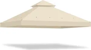 Yescom 10x10 Ft 2-Tier Canopy Top Replacement for Crescent TJSG081 TJSG081 Gazebo Outdoor Patio