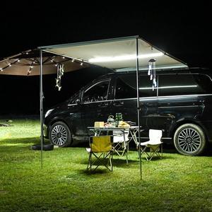 8.2x6.6 ft Car Side Awning Rooftop with LED Light Pull Out Tent Shelter Camping