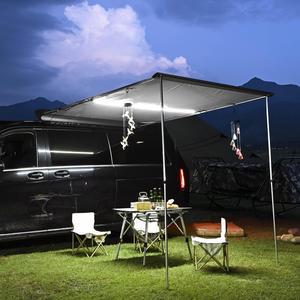 8.2x7.6 ft Car Side Awning Rooftop with LED Light Pull Out Tent Shelter Camping