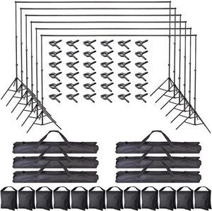 7x10Ft Photography Background Backdrop Support Stand Kit For Live Stream 6 Packs