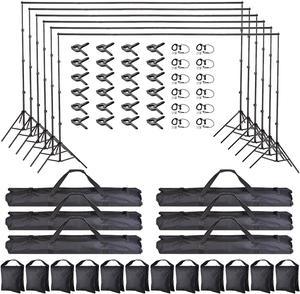 8.5x10Ft Photography Background Backdrop Stand Kit Adjustable Crossbar 6 Packs