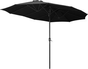 Yescom 14.7 Ft Double Sided Patio Umbrella with Crank Handle UV30+ Outdoor Market Yard