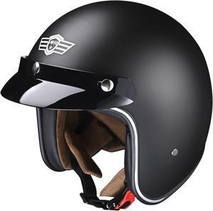 AHR RUN-O5 Retro 3/4 Open Face Motorcycle Helmet DOT Visor Scooter Cruiser XL AHR RUN-O5 Retro 3/4 Open Face Motorcycle Helmet DOT Visor Scooter Cruiser XL
