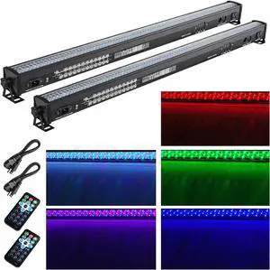 2 Packs 30W LED Wall Washer Light Bar w/ Remote DMX RGB Color Changing Party