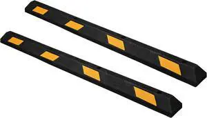 71" Rubber Curb Parking Block Car RV Trailer Wheel Stopper Stop Aid 2 Packs