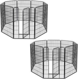 Yescom 16 Pieces 28"x47" Pet Playpen Extra Large Dog Exercise Fence Panel Crate Outdoor