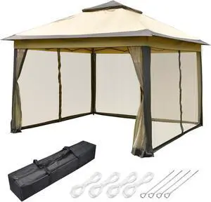 Yescom 11x11ft Pop-Up Gazebo Tent with Netting Carry Bag Carry Bag Party Home Backyard