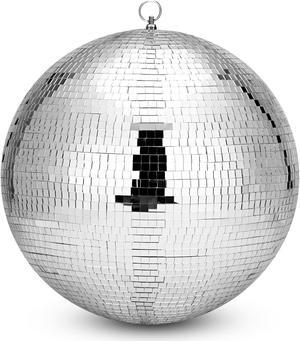 16" Disco Mirror Glass Ball DJ Dance Club Stage Lighting Home Party Decoration