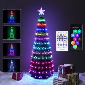 5 Ft Christmas Tree Decoration Light RGB LED String Lamp Bluetooth APP Control 5 Ft Christmas Tree Decoration Light RGB LED String Lamp Bluetooth APP Control