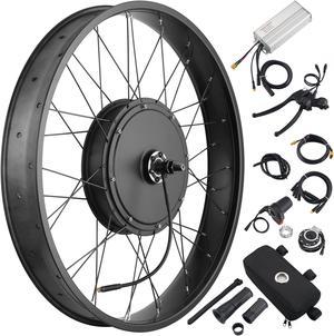 Yescom 26"x4" Fat Tire 48V Ebike Electric Front Wheel Bicycle Conversion Kit 1000W Dual Controller