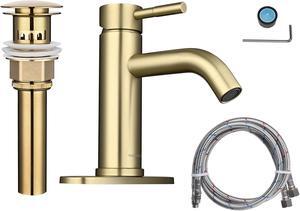 Aquaterior Single Handle Bathroom Vessel Faucet Mixer Tap with Pop-up Drain Aquaterior Single Handle Bathroom Vessel Faucet Mixer Tap with Pop-up Drain