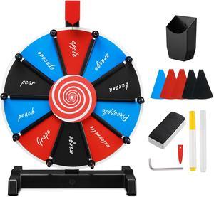 WinSpin 12" Tabletop DIY Color Prize Wheel 10 Slot Editable Spin Game Trade Show