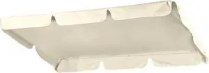 64 15/16" x 47 1/4" Swing Canopy Cover Replacement Porch Top UV30+ 180gsm Outdoor Patio Seat Ivory