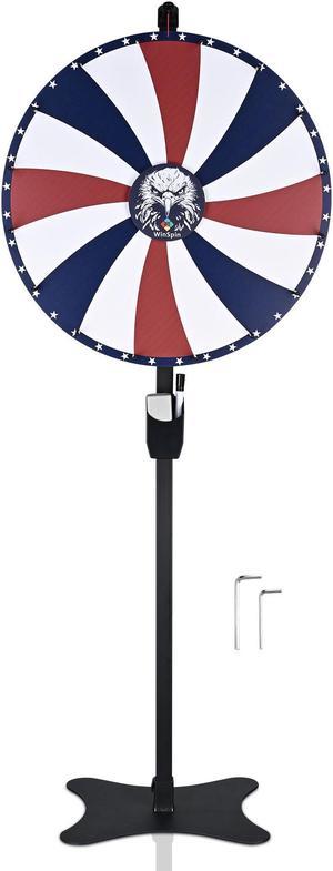 WinSpin 24" Prize Wheel 16 Slots Spinning Game Dry Erase Floor Stand Eagle Head