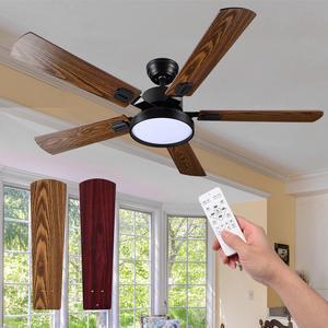 DELight 52" Ceiling Fan with Light Remote 6 Speed LED Chandelier Lamp Reversible Bedroom