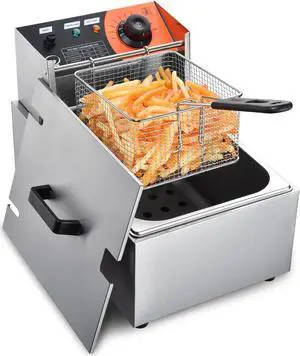 2500W 12L Professional Deep Fryer Countertop Single Basket French Fry Restaurant