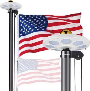 Yescom Bravery 20ft LED Solar Light Sectional Flag Pole Kit Aluminum Outside Inground with 3'x5' USA Flag Ball Top Black Yescom Bravery 20ft LED Solar Light Sectional Flag Pole Kit Aluminum Outside Inground with 3'x5' USA Flag Ball Top Black