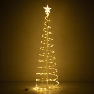 Yescom Twinkle 6Ft Spiral Christmas Tree Light 182 LEDs 8 Model Outdoor Patio Yard Holiday Party Decoration Warm White