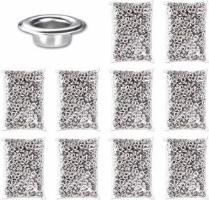 10000pcs 3/8" Size 2 Grommets Nickel Finish Eyelets Kit Leather Bags Signs Poster Eyelet YES0387