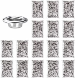 16000pcs 3/8" Size 2 Grommets Nickel Finish Eyelets Kit Leather Bags Signs Poster Eyelet YES0387