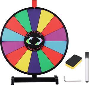 WinSpin 18" Tabletop Dry Erase Color Prize Wheel Fortune Design Carnival Spinning Game