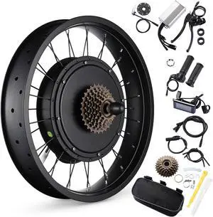 Yescom Electric Bicycle Motor Conversion Kit 20" Rear Wheel 48V 1000W for Fat Tire